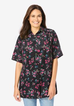 No Iron Short Sleeve Peachskin Shirt