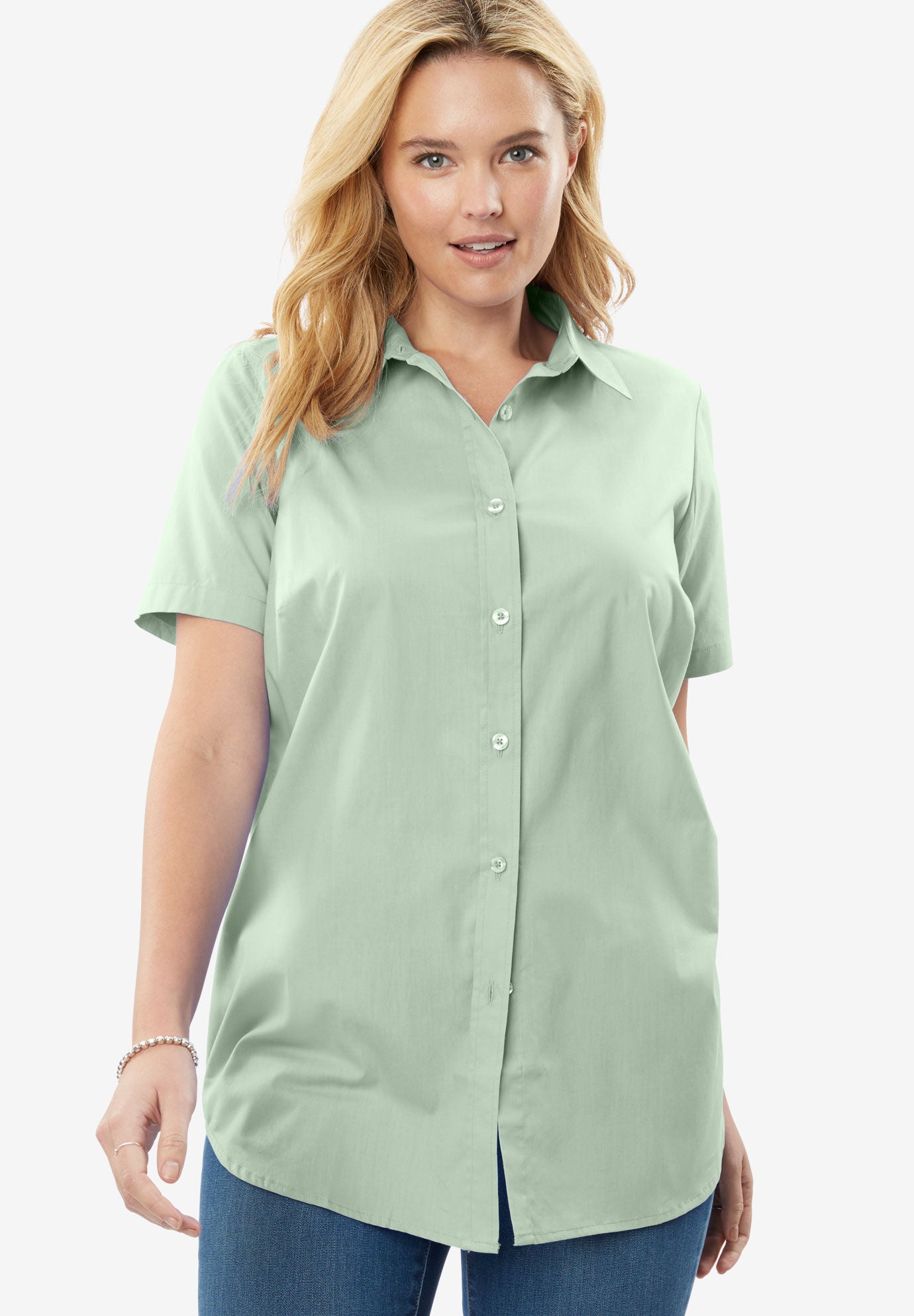 plus size shirts blouses for women woman within plus size button down shirt