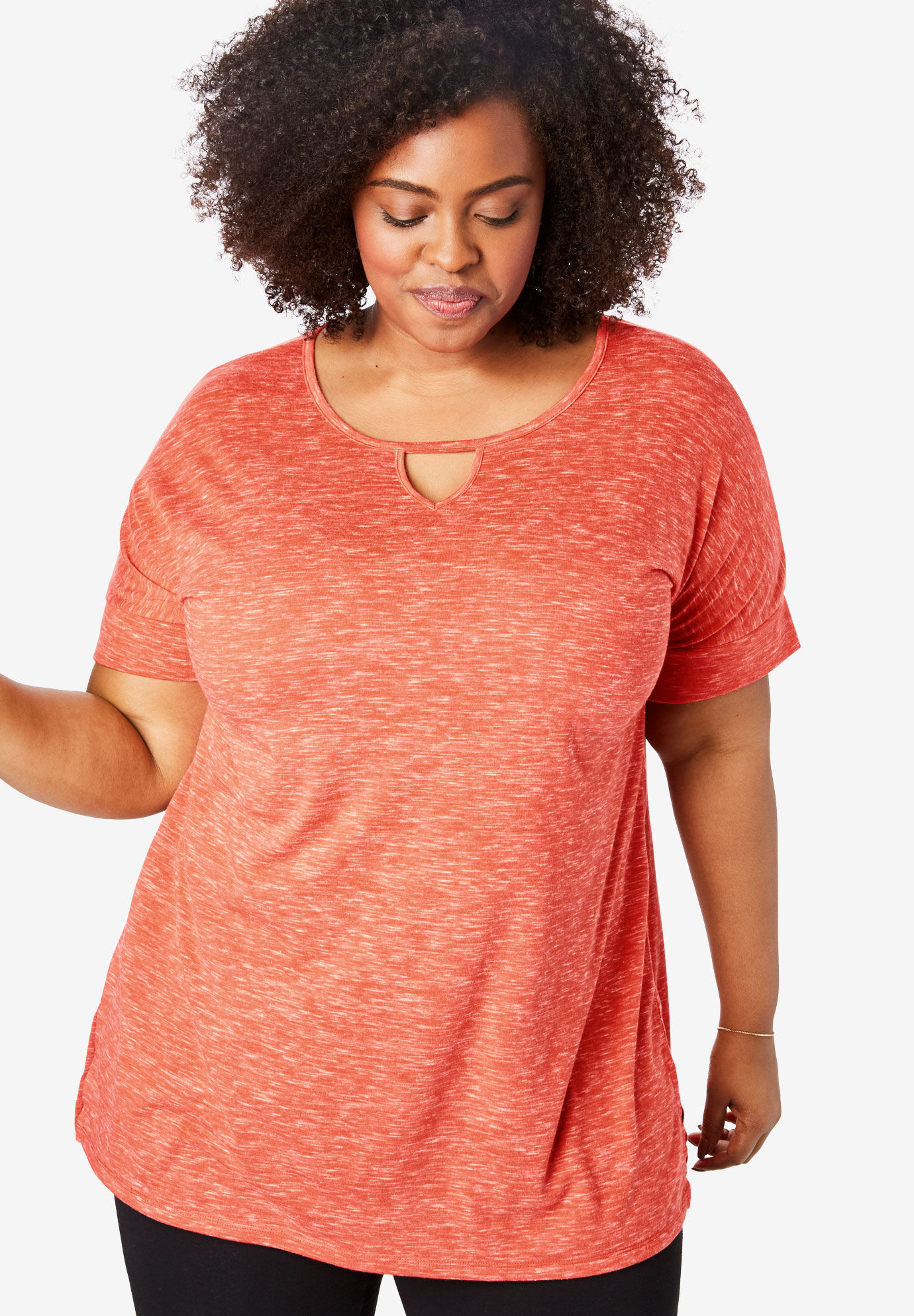 Woman Within Women's Plus Size Layered-Look Tee Shirt