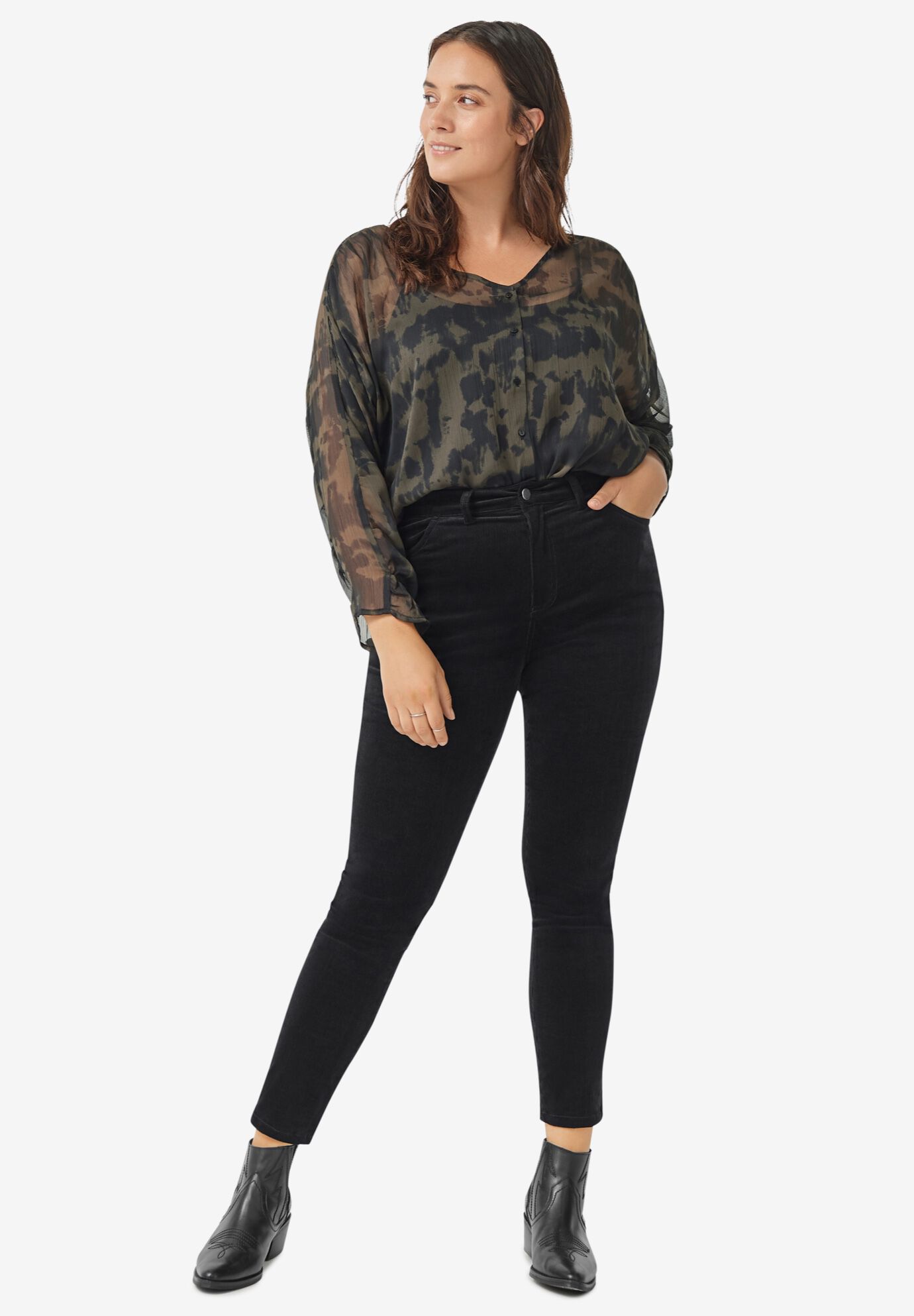 woman within dress pants