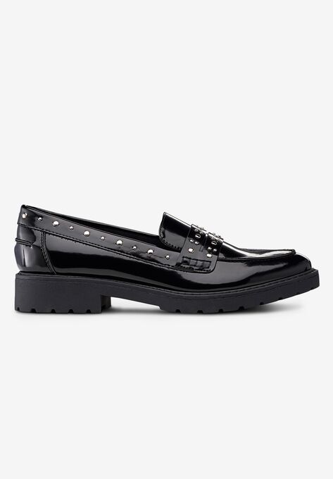 Studded Loafer, BLACK, hi-res image number null