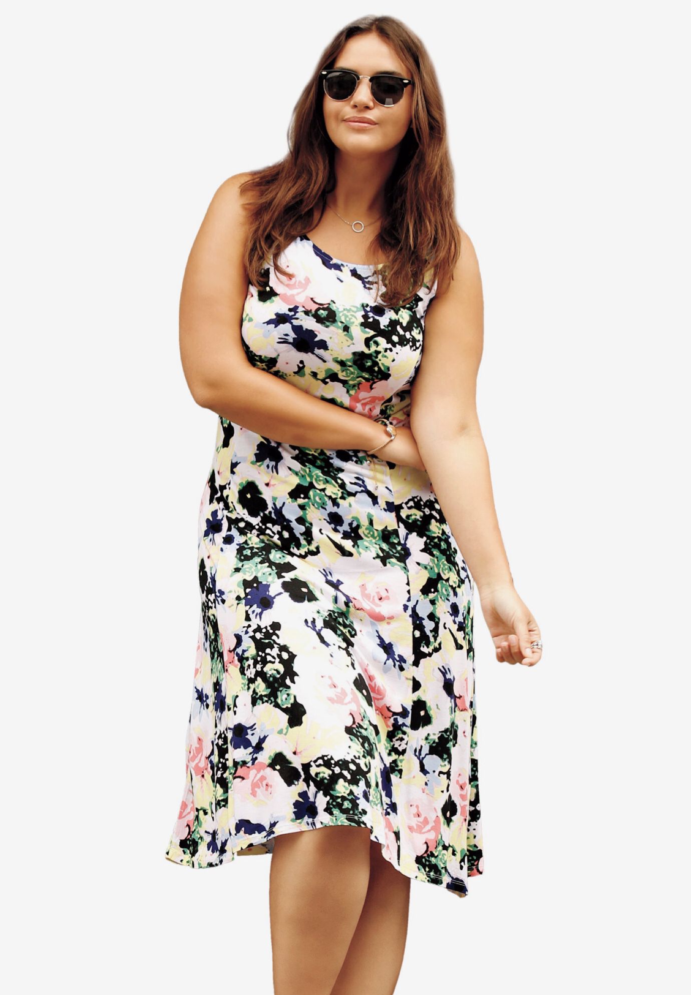 woman within denim dress