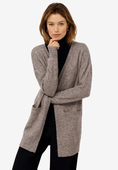 Plus Size Solid Cardigans
