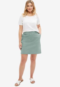Stretch Chino Mid-rise Skort