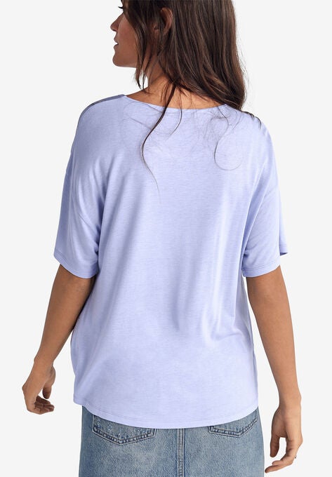 Satin-Front Tee, , on-hover image number null