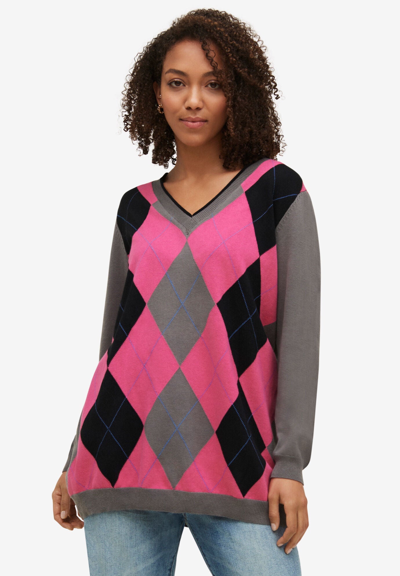 Argyle sale sweater womens