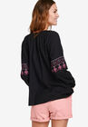 Embroidered Peasant Blouse, , on-hover image number null