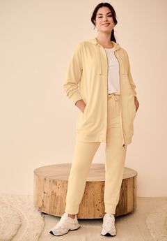 French Terry Drawstring Elastic Waistband Jogger