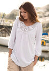 Crochet Trim Tunic, , alternate image number null