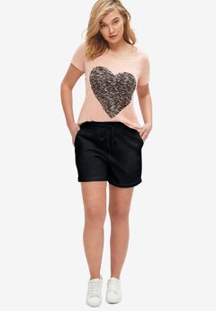 French Terry Drawstring Shorts