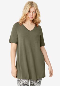 V-neck A-line Tunic