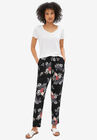 Woven Soft Pants, BLACK ROSE FLORAL, hi-res image number null
