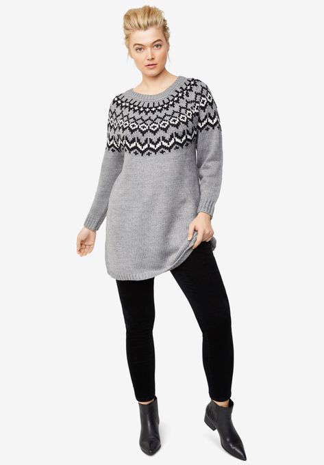 Fairisle Sweater Tunic Woman Within