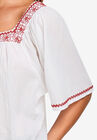 Embroidered Gauze Blouse, , alternate image number null
