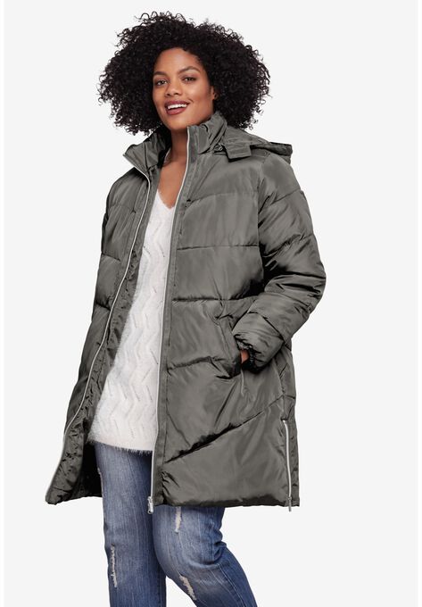 Long Puffer Coat | Woman Within
