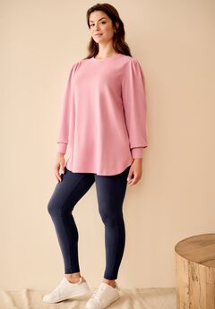 Puff Sleeve Sweatshirt Tunic