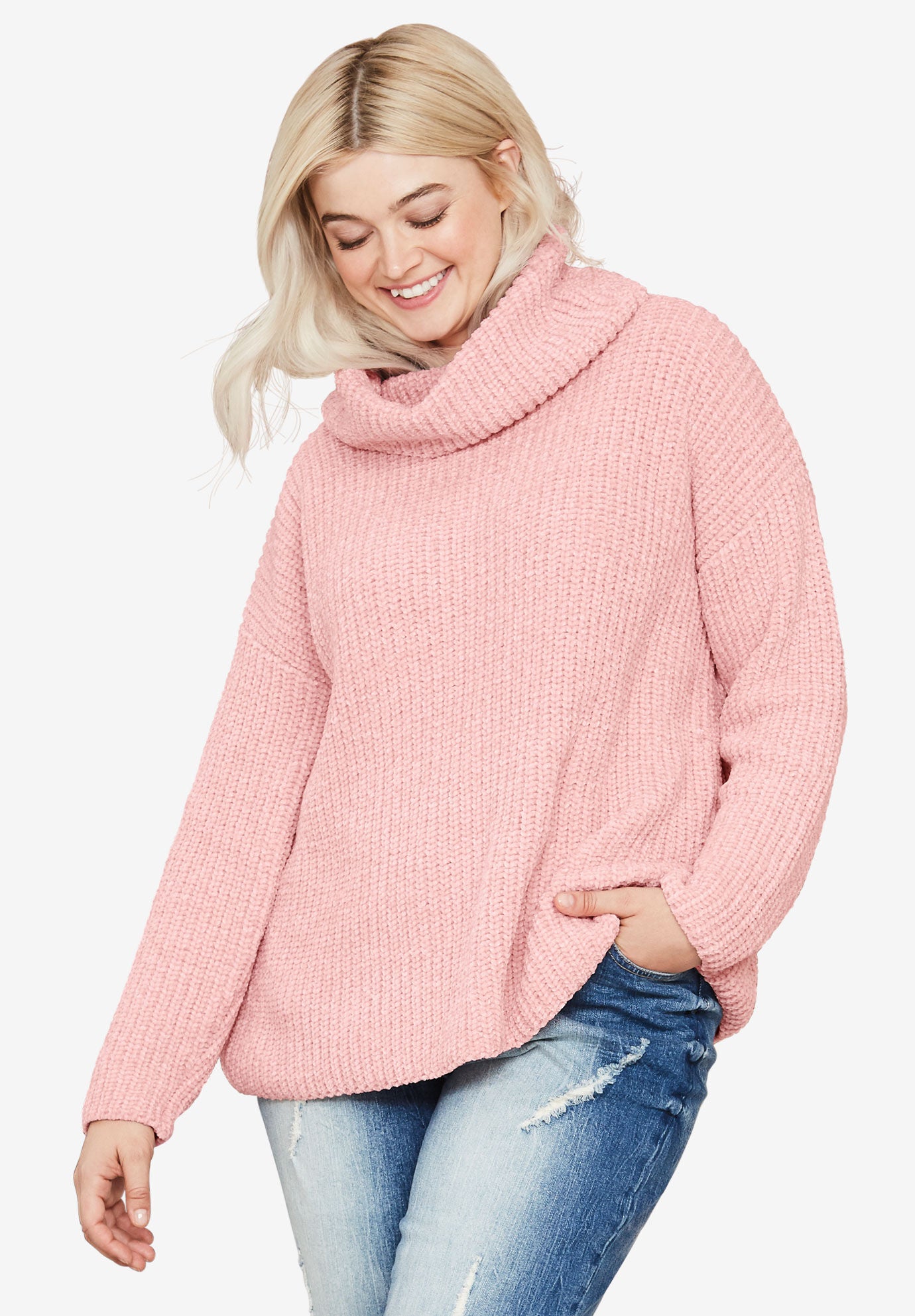 Women's chenille turtleneck sweater new arrivals