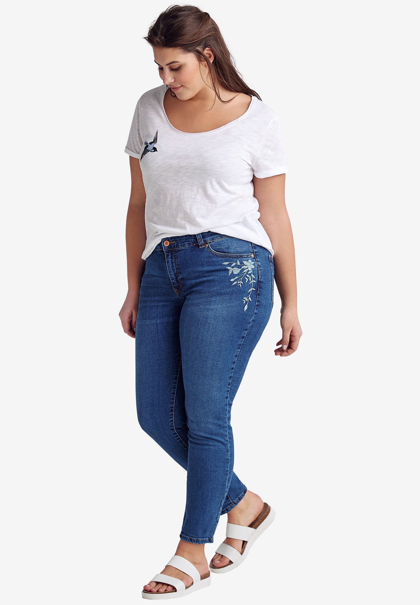 woman within skinny jeans