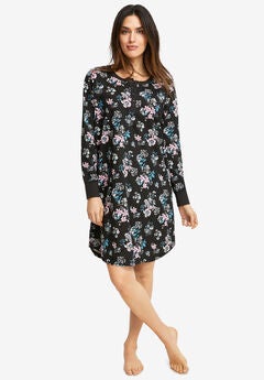 Long Sleeve Henley Sleepshirt