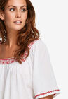 Embroidered Gauze Blouse, , alternate image number null
