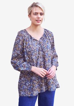 Tie Neck Peasant Tunic
