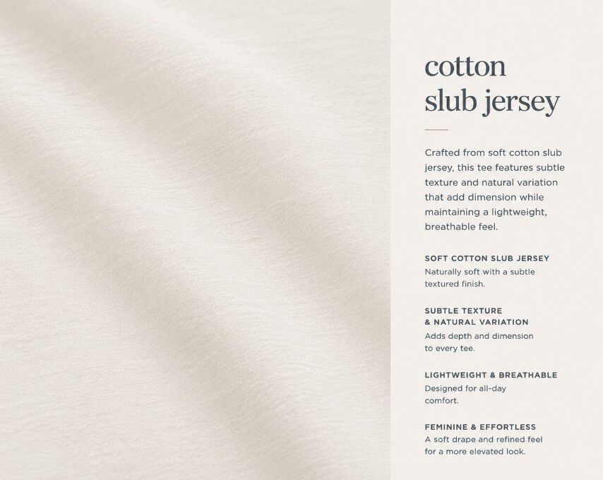 Cotton Jersey Slub Cap Sleeve Trapeze Tee, , alternate image number 4