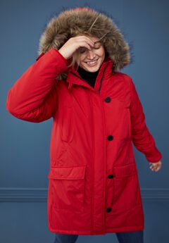 Faux Fur Trim Parka