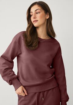 Ellos Studio Fleece Boxy Pullover Sweatshirt