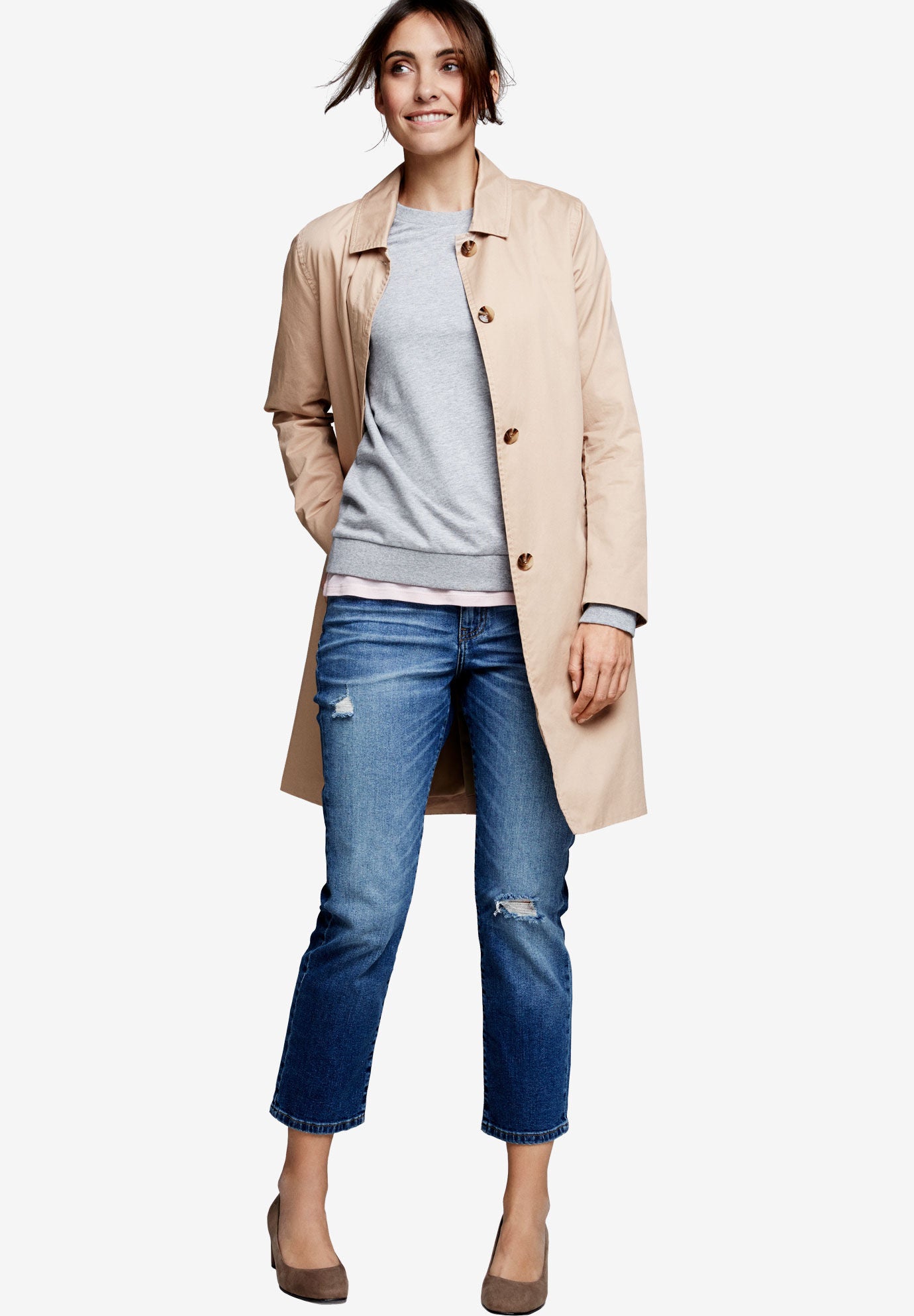 Woman within trench coat Clearance