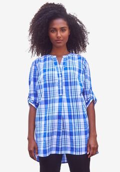 Breezy Cotton Henley Tunic