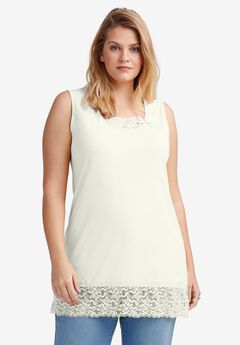 Lace Hem Tunic Tank