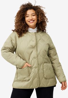 Quilted Snap Front Jacket
