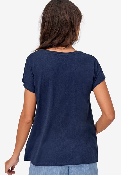 Graphic Scoop Neck Tee, , on-hover image number null