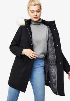 Side-Snap Wool Parka