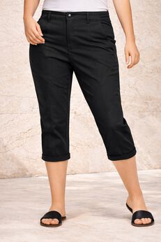 Plus Size Stretchy Capri Pants