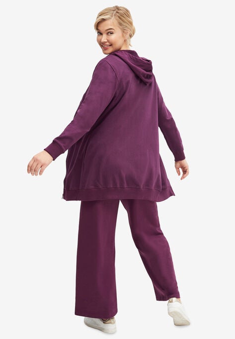 Long Zip Front Hoodie | Woman Within