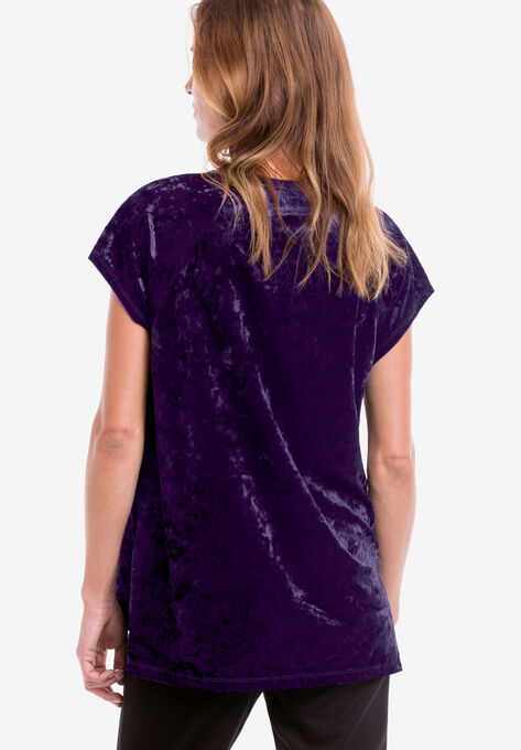 Crushed Velour Tee, , alternate image number null