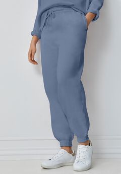 Drawstring Waist Fleece Sweatpants