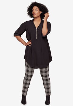 Plus Size High Waisted Capri Leggings