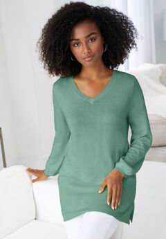 V-Neck Sweater Tunic