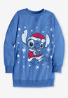 Disney Long-Sleeve French Blue X-mas Stitch Crewneck, , alternate image number null