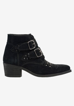 Two Buckle Suede Bootie