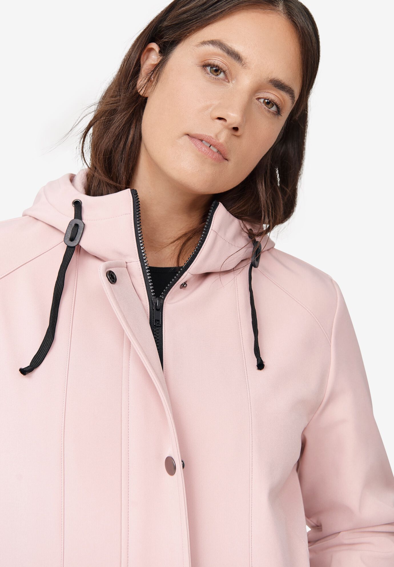 Bonded High-Low Jacket, , on-hover image number 1