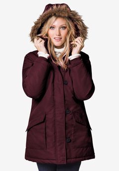 Faux Fur Trim Parka