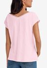 Crochet Trim Tee, , alternate image number null