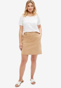 Stretch Chino Mid-rise Skort