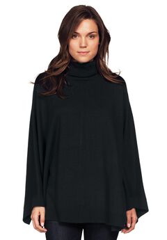Turtleneck Poncho Sweater