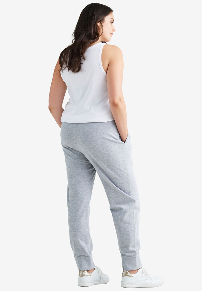 June + Vie By Roaman's Women's Plus Size French Terry Joggers, 18