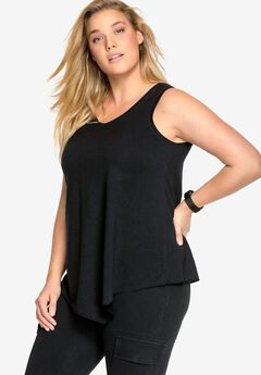 V-Neck Pointed Front Tank