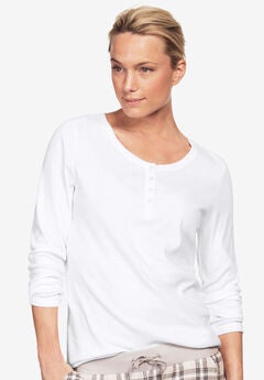Long Sleeve Henley Sleep Tee